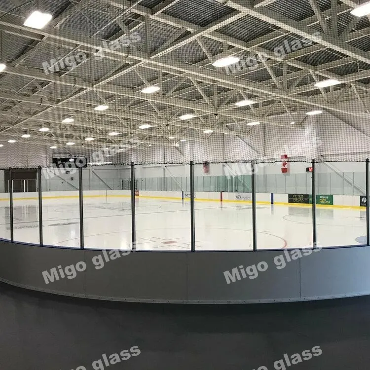 Safety Glass For Ice Hockey Rinks